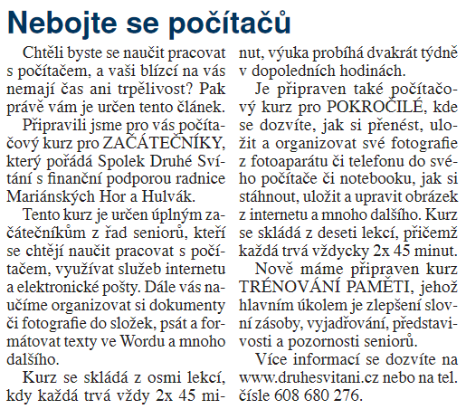Nebojte se počítačů Nebojte se počítačů